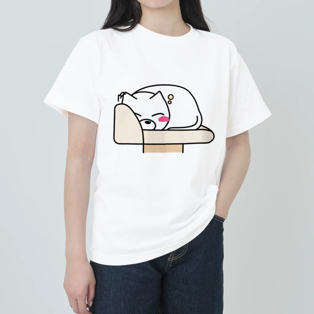 BADCAT GOODS SHOPのキャットタワーのてっぺん Heavyweight T-Shirt