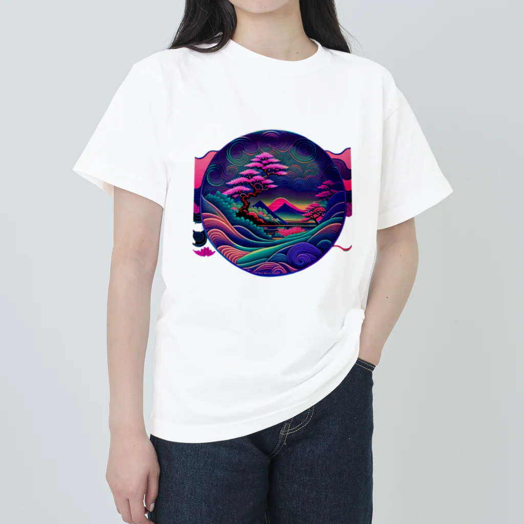マッケンデジタルワールドの【lofiアート】浮世絵パンクシティ Heavyweight T-Shirt