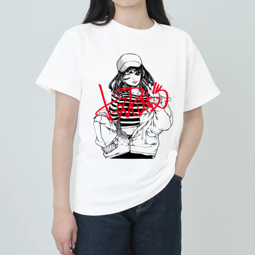 遥奈-Haruna-🦔の1周年ヘビーTシャツ(W) ヘビーウェイトTシャツ