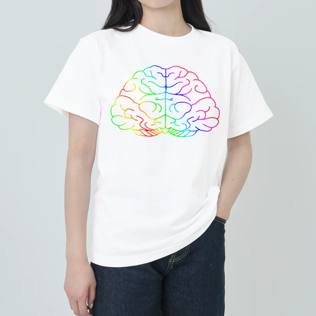 竹ノ子堂 無人販売所の虹脳 (type1) ヘビーウェイトTシャツ