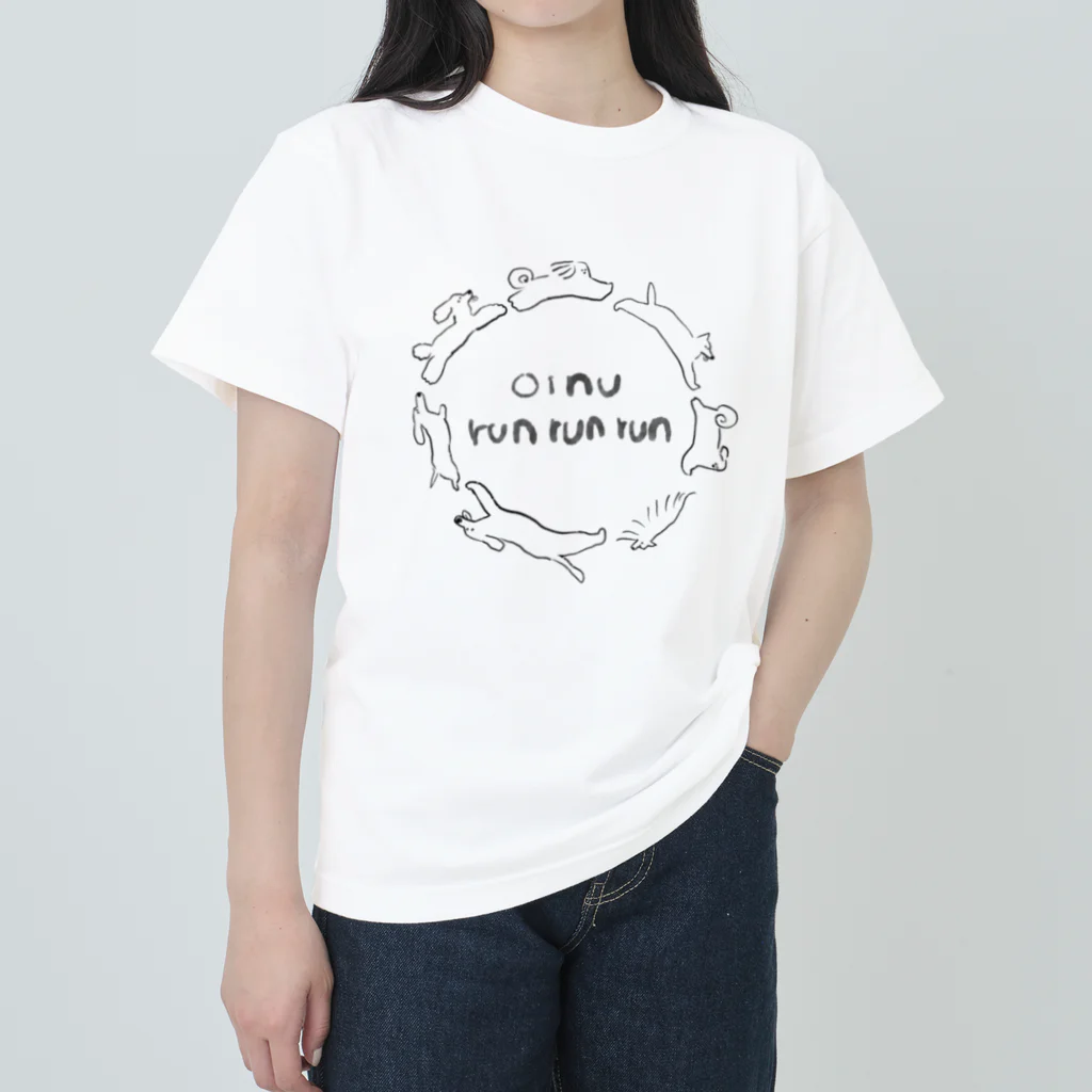 fukucocoの走るお犬tシャツ Heavyweight T-Shirt