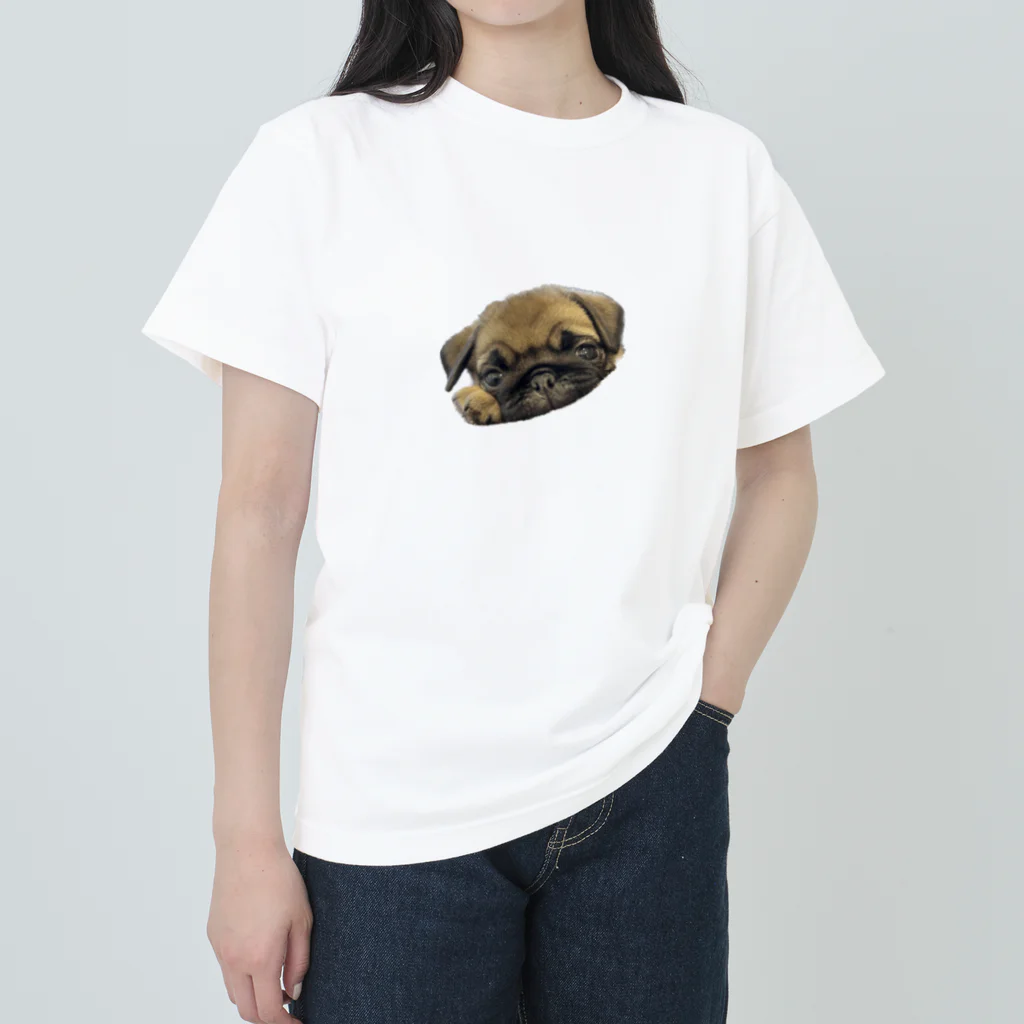 モモのパグのモモちゃん Heavyweight T-Shirt