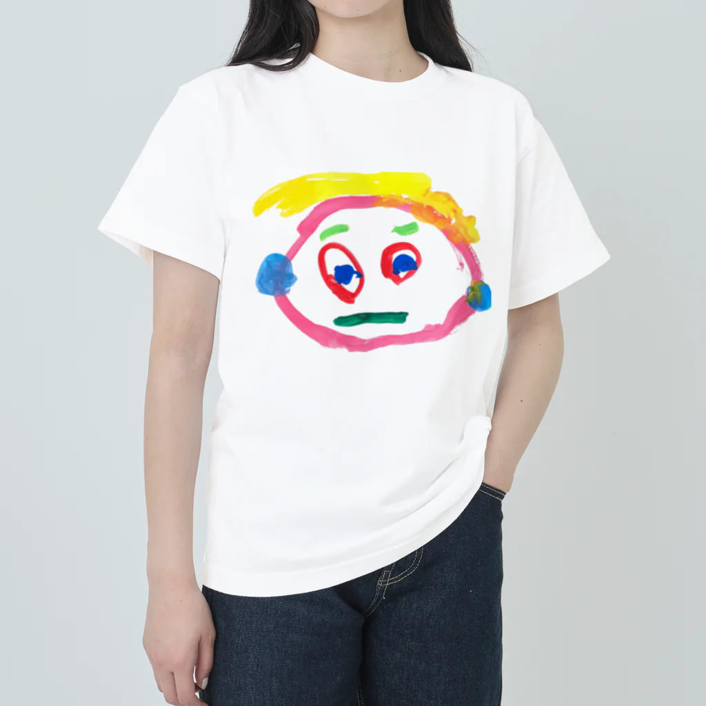 こどもの絵の３さい の じがぞう ヘビーウェイトTシャツ