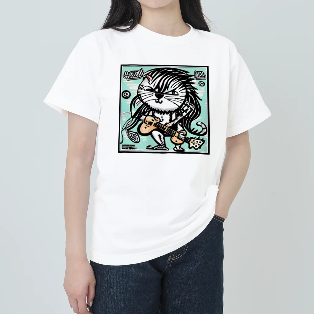 Alacarteの猫仙人のロックンロール🎶 Heavyweight T-Shirt