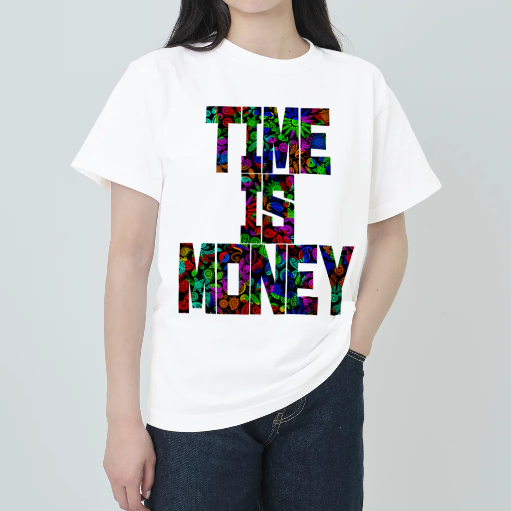 ちび丸のTime is money（タイムイズマネー） ヘビーウェイトTシャツ