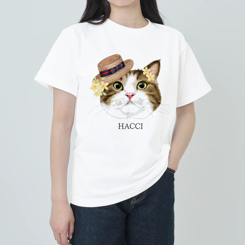 marutoraのhachio猫 ヘビーウェイトTシャツ