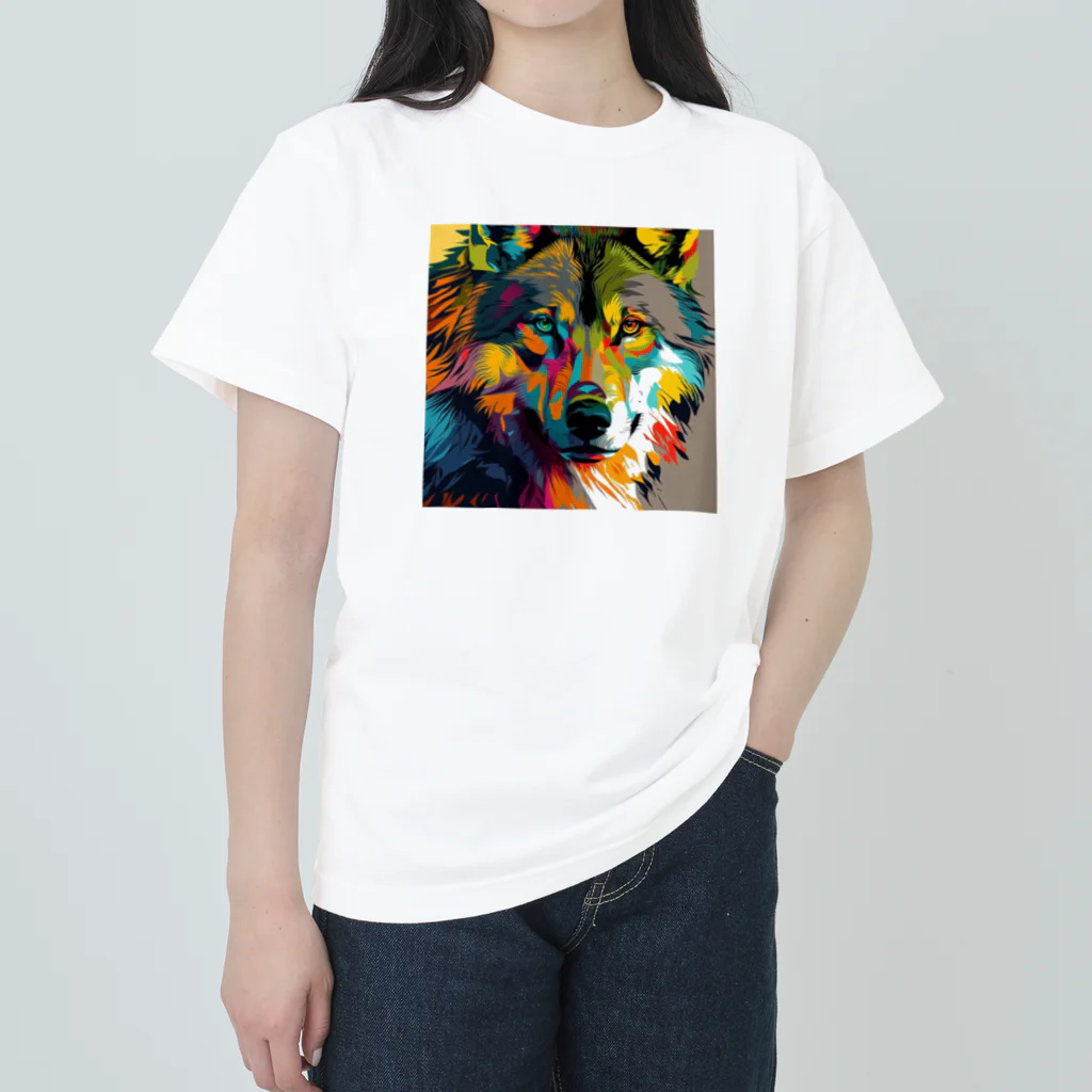 チビアニメのオオカミ Heavyweight T-Shirt