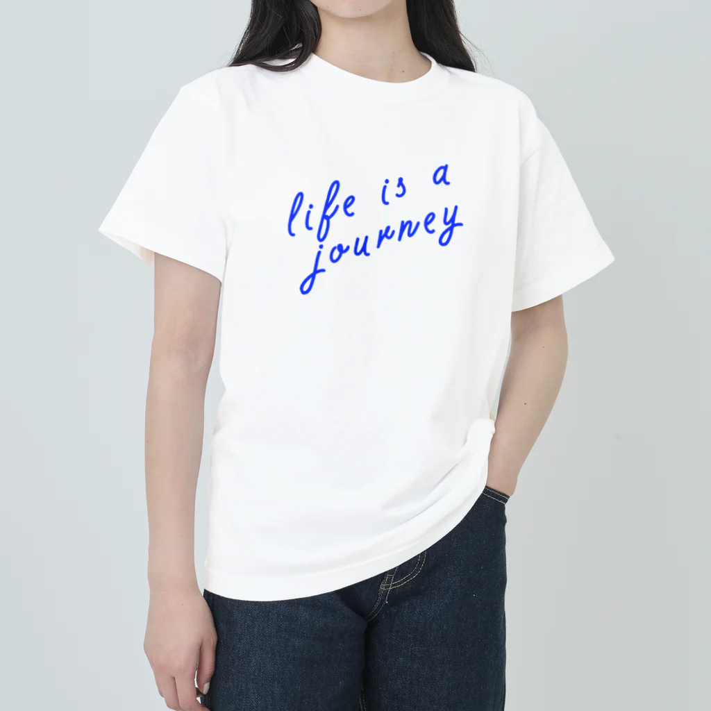 rihomiyakeのLife is a journey ヘビーウェイトTシャツ