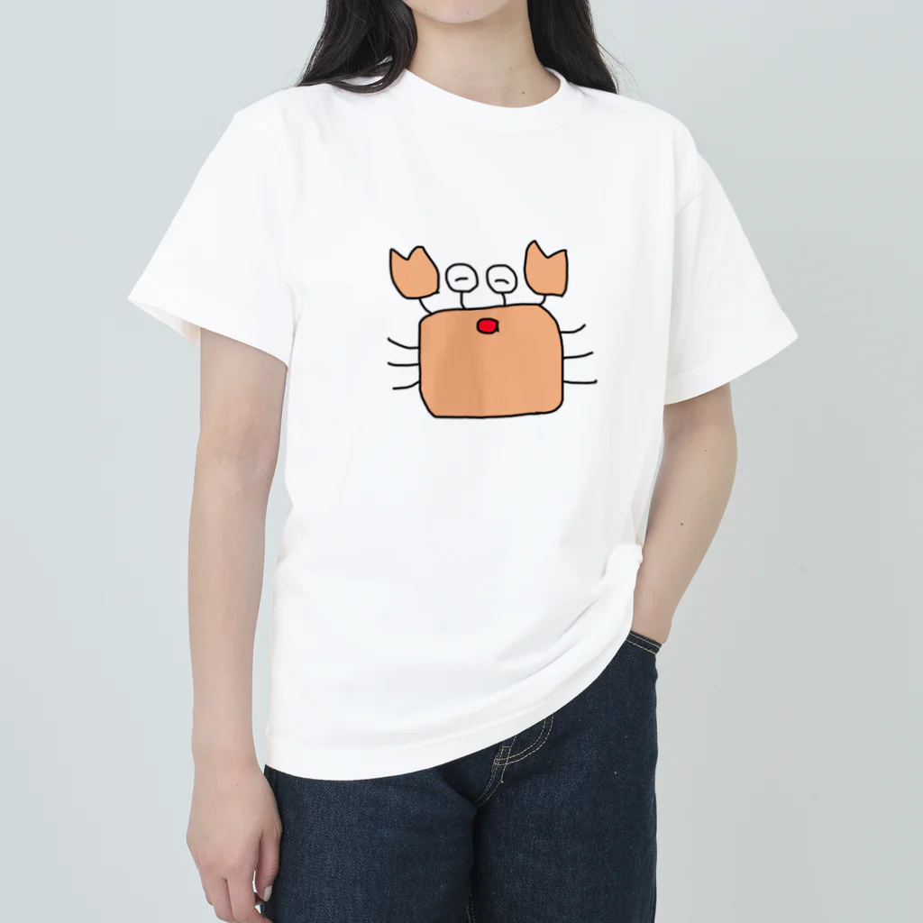 ぴぽきち商店の高熱のときによくみるカニ ヘビーウェイトTシャツ