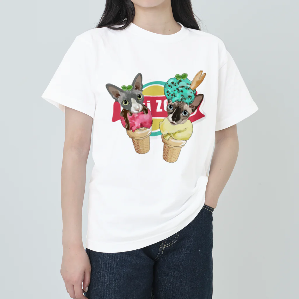 みきぞーん｜保護猫 ミッキー画伯と肉球とおともだちのsophia ohana Heavyweight T-Shirt