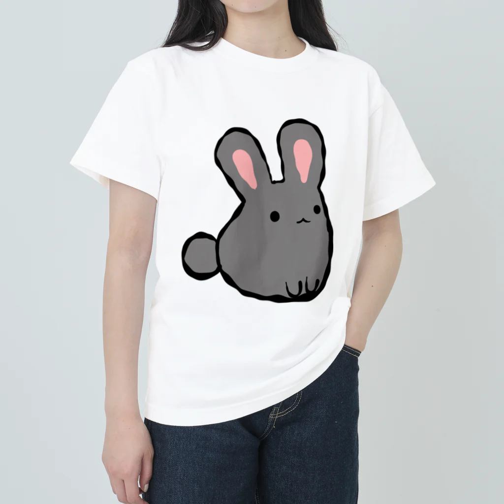 yukigumo27のもちふわくろうさぎ ヘビーウェイトTシャツ