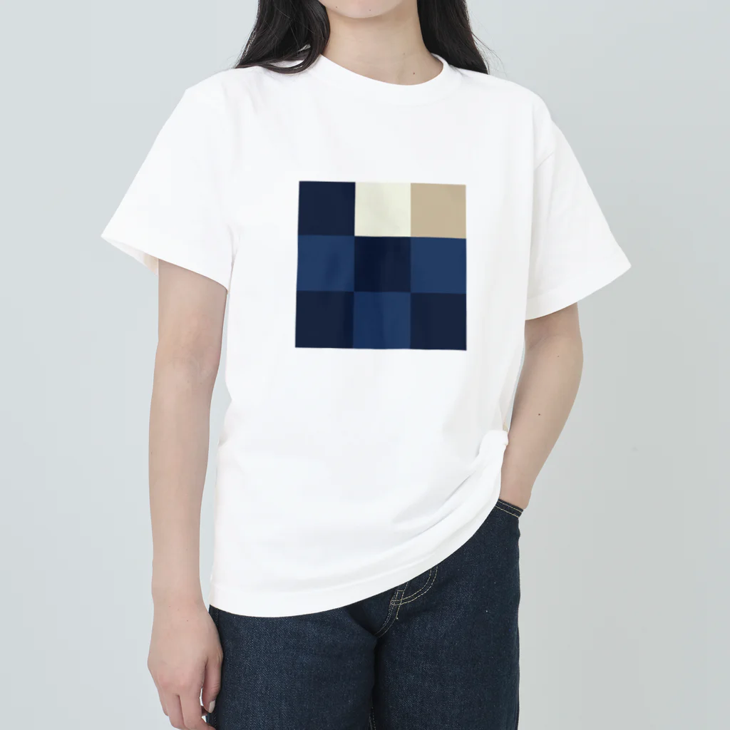 3×3 のドット絵の葛飾北斎 - 3×3 のドット絵 ヘビーウェイトTシャツ