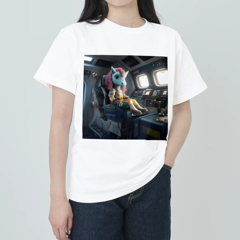 gallopopの馬と宇宙 Heavyweight T-Shirt