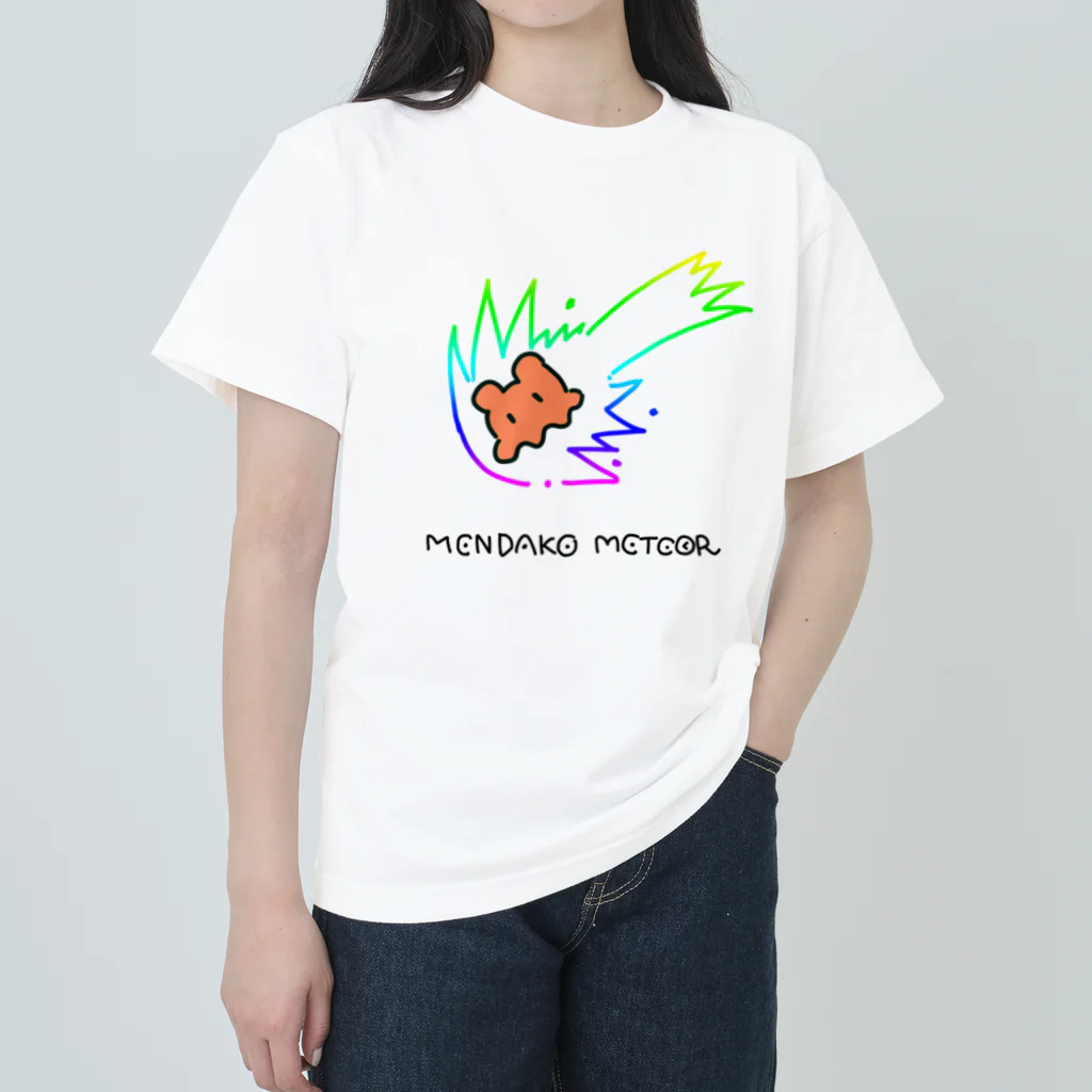 sabinukiosushiの単独で大気圏突入するメンダコ （文字入り） ヘビーウェイトTシャツ