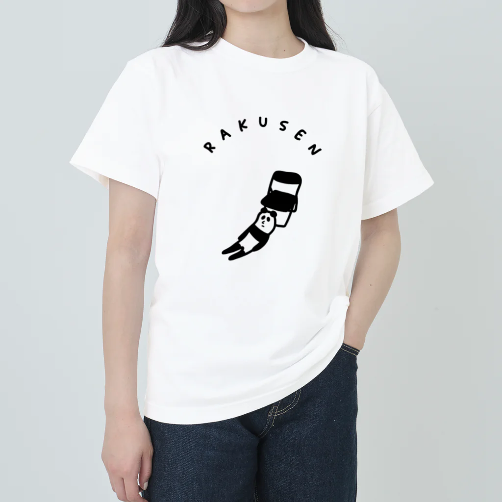 PokuStarの落選パンダ ヘビーウェイトTシャツ