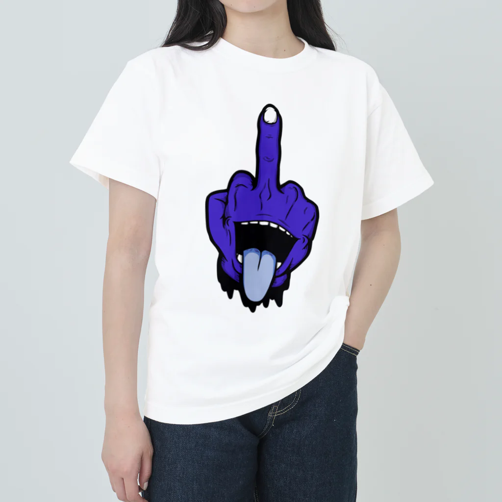 TRAVA design SHOPの挑発（青） ヘビーウェイトTシャツ