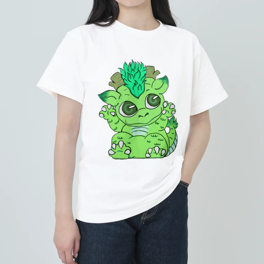 白黄神龍の龍の子 ヘビーウェイトTシャツ