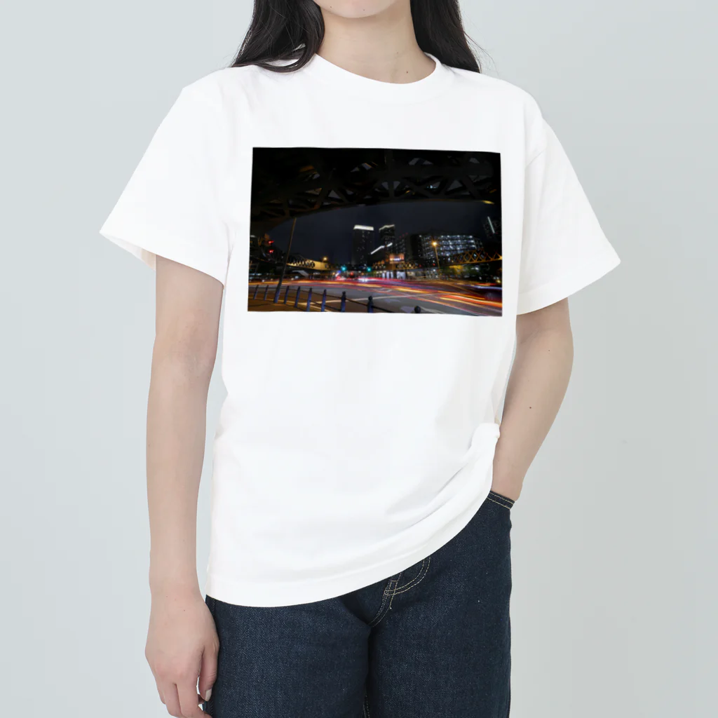 nokkccaの光跡 - Junction Light trail - Heavyweight T-Shirt