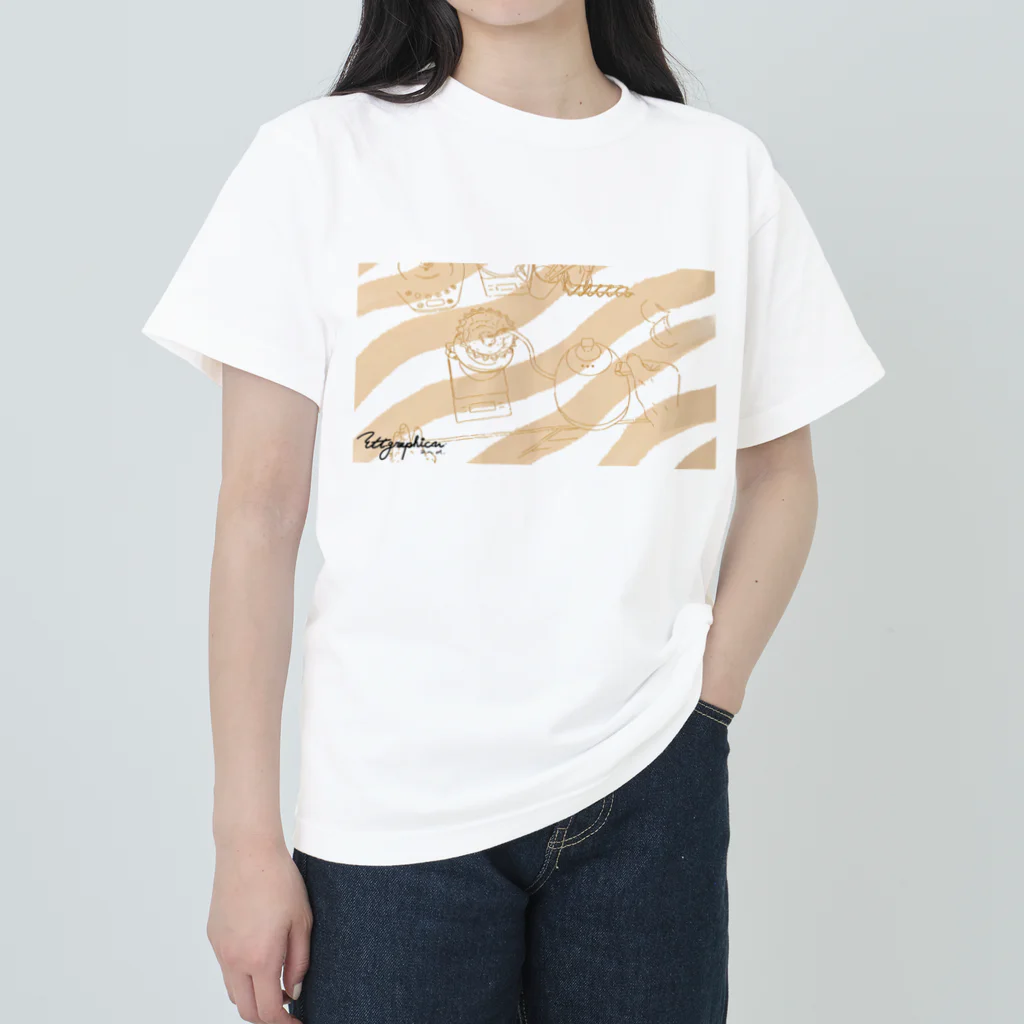 t.t._graphic_and...のおさむのハンドドリップ Heavyweight T-Shirt