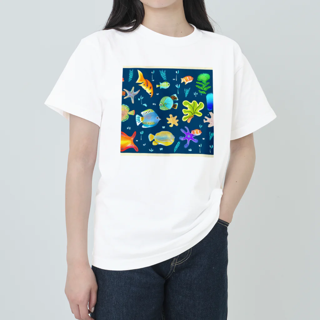 Alacarteの可愛い熱帯魚🐠 ヘビーウェイトTシャツ