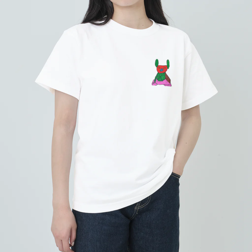 colmena-artのなごむクマ ヘビーウェイトTシャツ