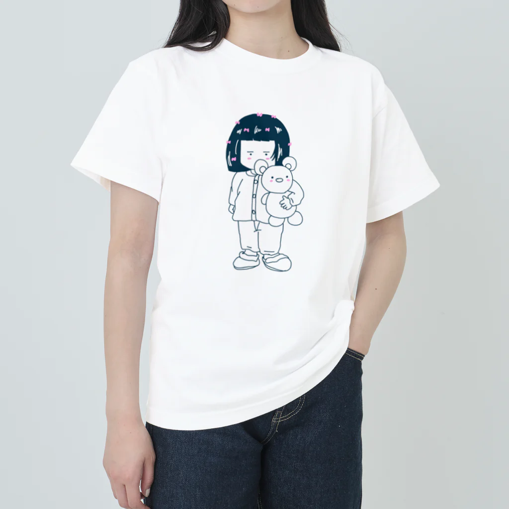 貞子やでのむーさん Heavyweight T-Shirt