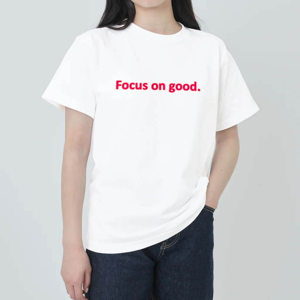 R362designのFocus on good.（ピンク） ヘビーウェイトTシャツ