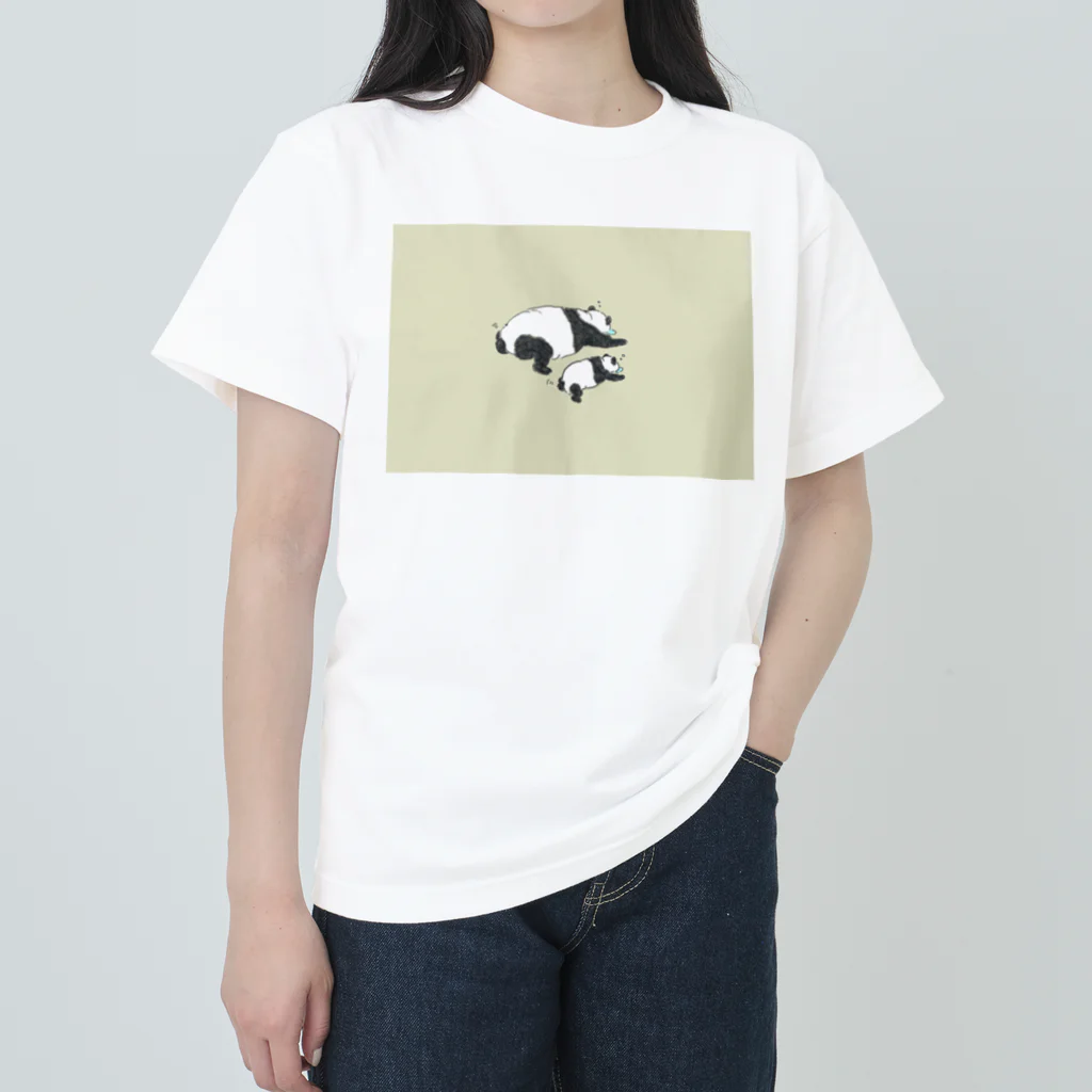 パンダの背中のパンダの背中 Heavyweight T-Shirt