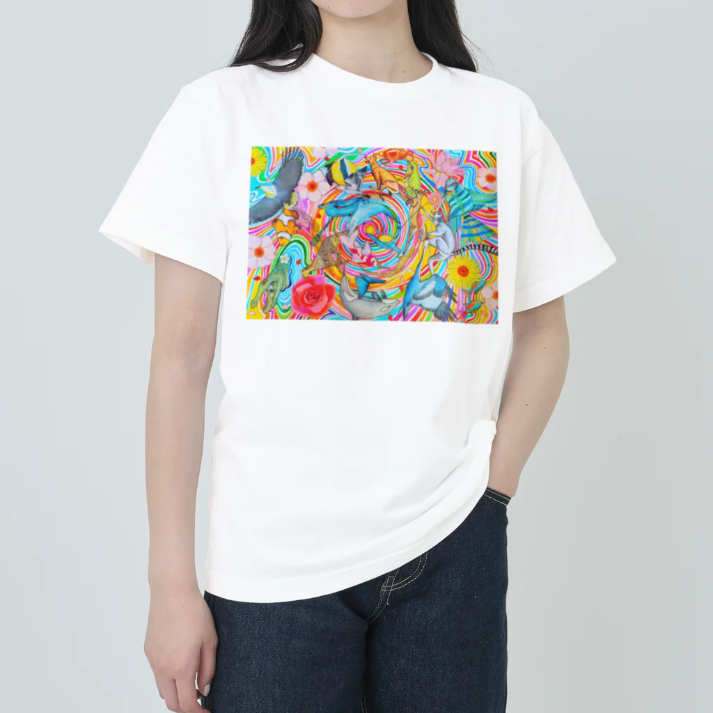 FLOWERTOWERのぐるぐる Heavyweight T-Shirt