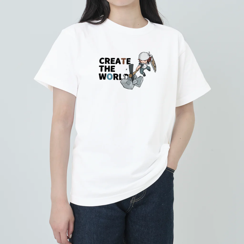 mocchi’s workshopのCREATE THE WORLD Heavyweight T-Shirt