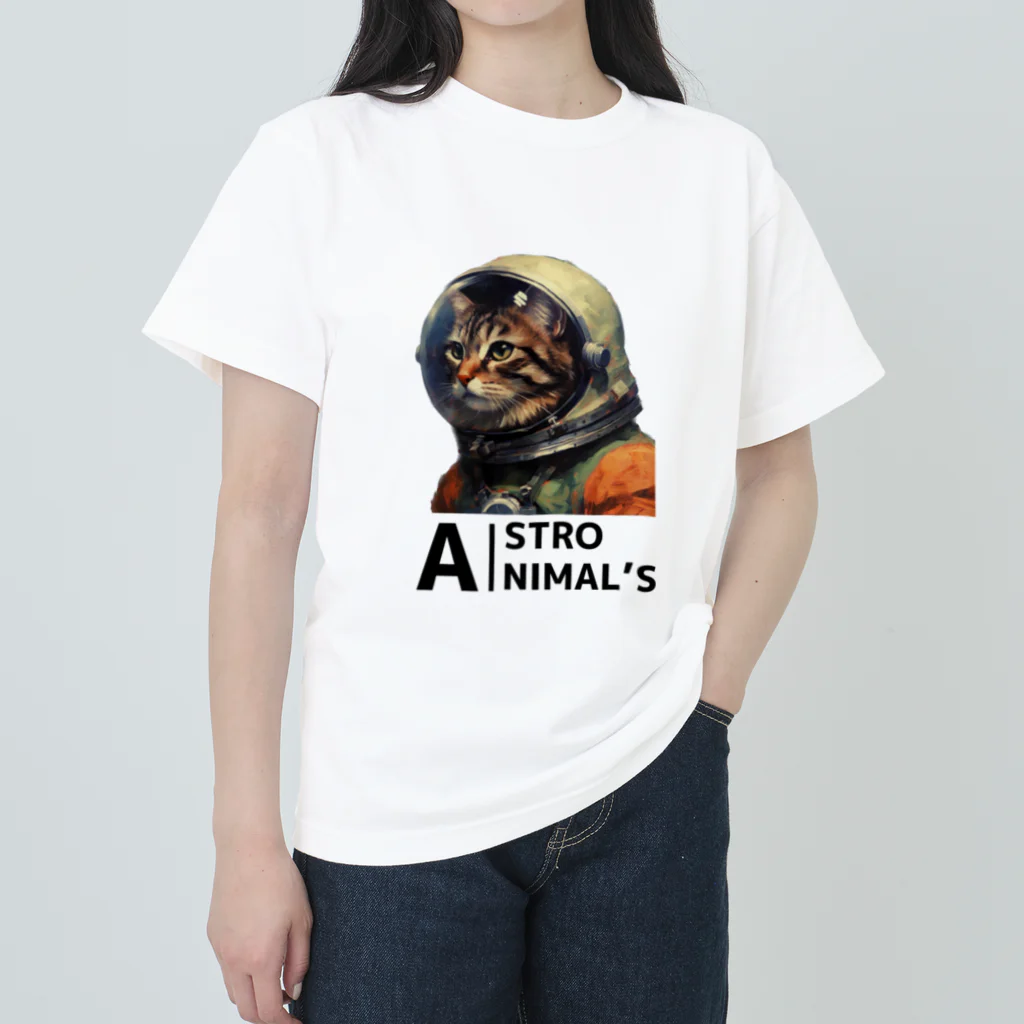 ASTRO AIのASTRO ANIMAL'S cat ヘビーウェイトTシャツ