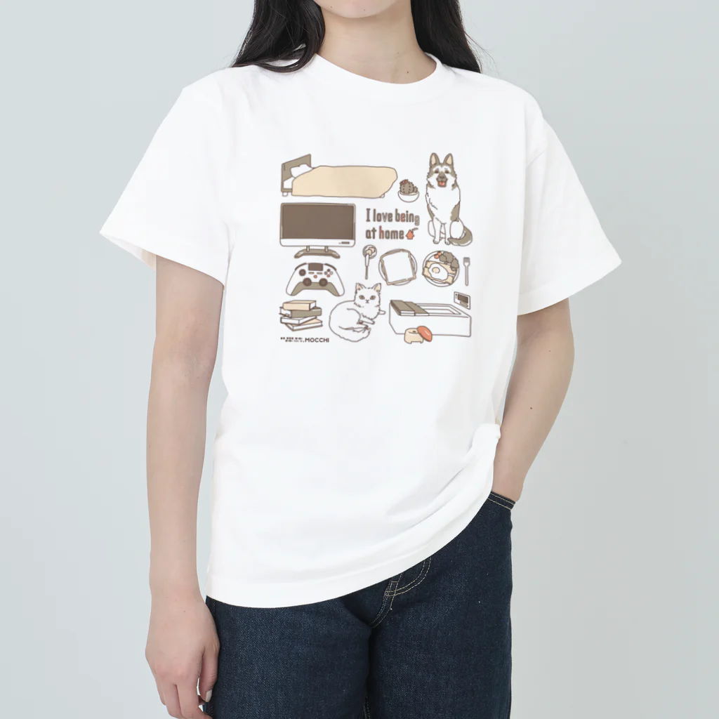 mocchi’s workshopのおうち大好き ヘビーウェイトTシャツ