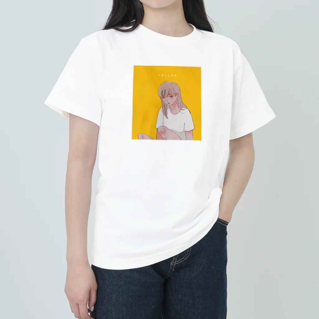 ぜんまいの黄色の女 ヘビーウェイトTシャツ