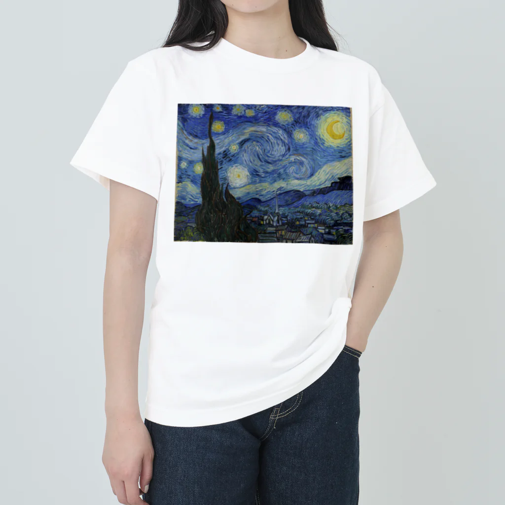 世界美術商店の星月夜 / The Starry Night Heavyweight T-Shirt