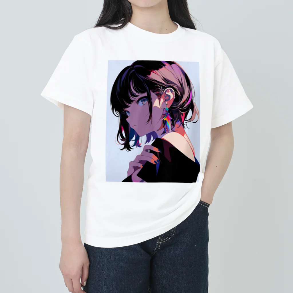 RORONOA/ろろのあのbeautiful girl ヘビーウェイトTシャツ