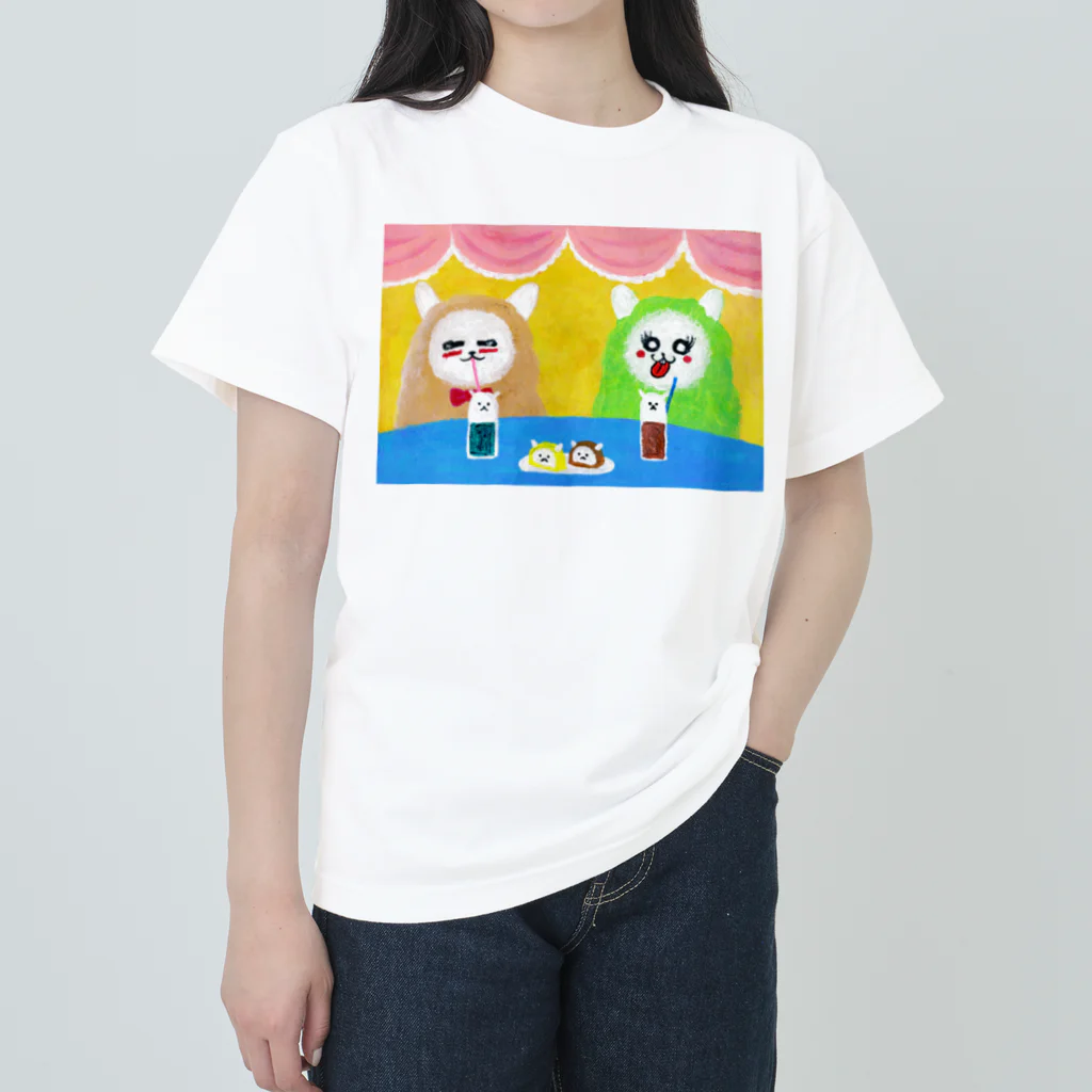 Watanabeのアルパカ×カフェ ヘビーウェイトTシャツ