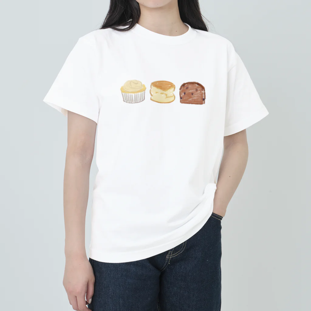 ゆきの絵です。の英国菓子 ヘビーウェイトTシャツ