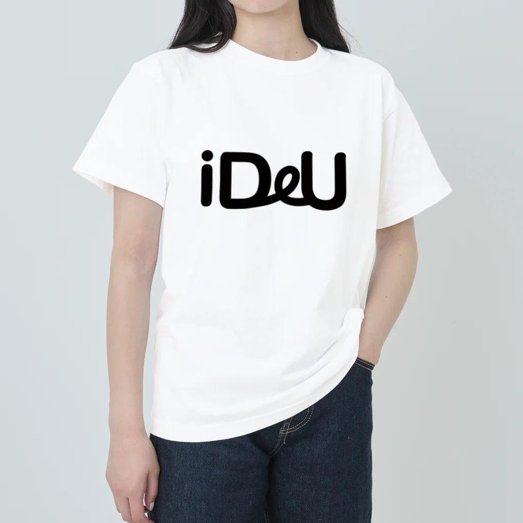 Bokkena DesignのiDeU One-Point（テキスト黒） Heavyweight T-Shirt