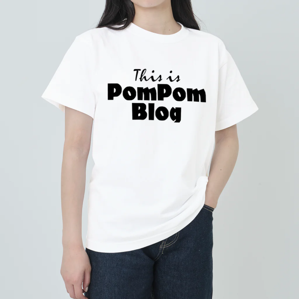 mf@PomPomBlogのMutant Pom Pom Blog Logo ヘビーウェイトTシャツ