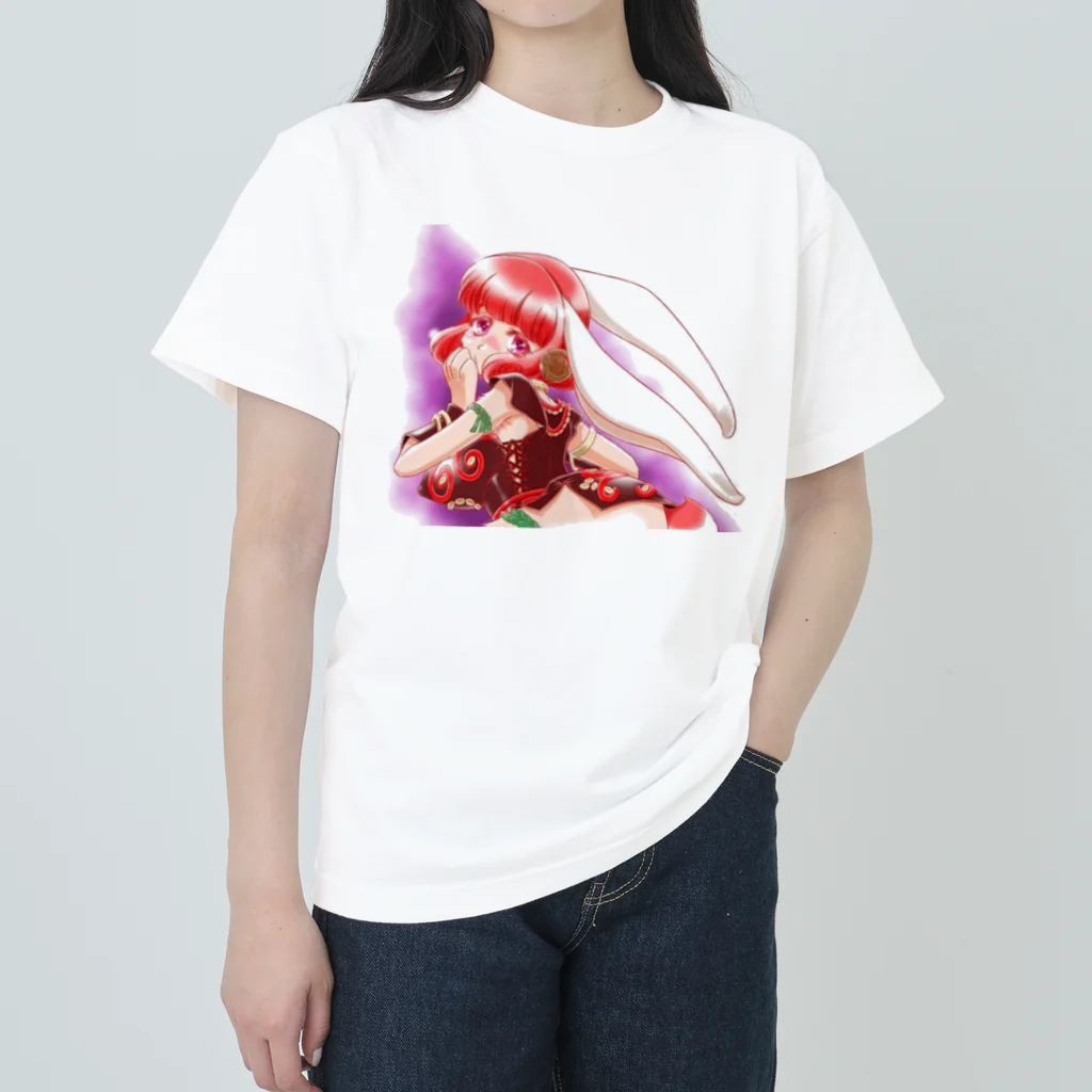 もふもふ♡けもっ娘村　(摩耶夕湖)のうさぎお姉ちゃん💖🐇 ヘビーウェイトTシャツ