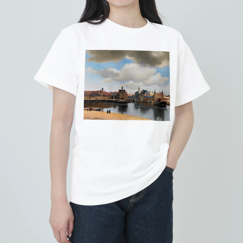 世界美術商店のデルフト眺望 / View of Delft ヘビーウェイトTシャツ