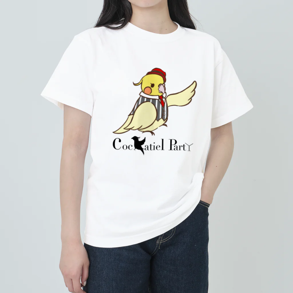 Cockatiel PartYのCockatiel PartYビッグロゴアイテム(ロゴ黒文字) Heavyweight T-Shirt