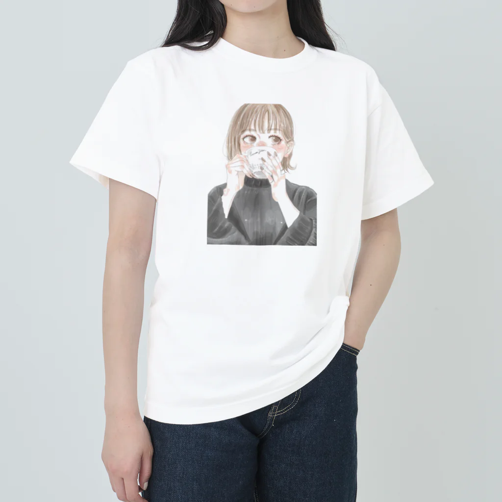 れもんじゅーす。のおんなのこ。 ヘビーウェイトTシャツ