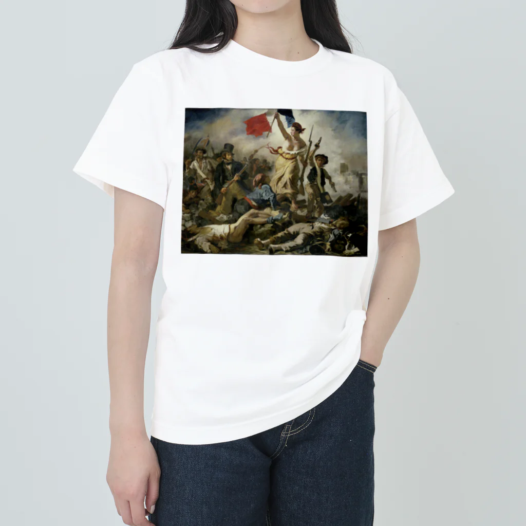 世界美術商店の民衆を導く自由の女神 / Liberty Leading the People ヘビーウェイトTシャツ