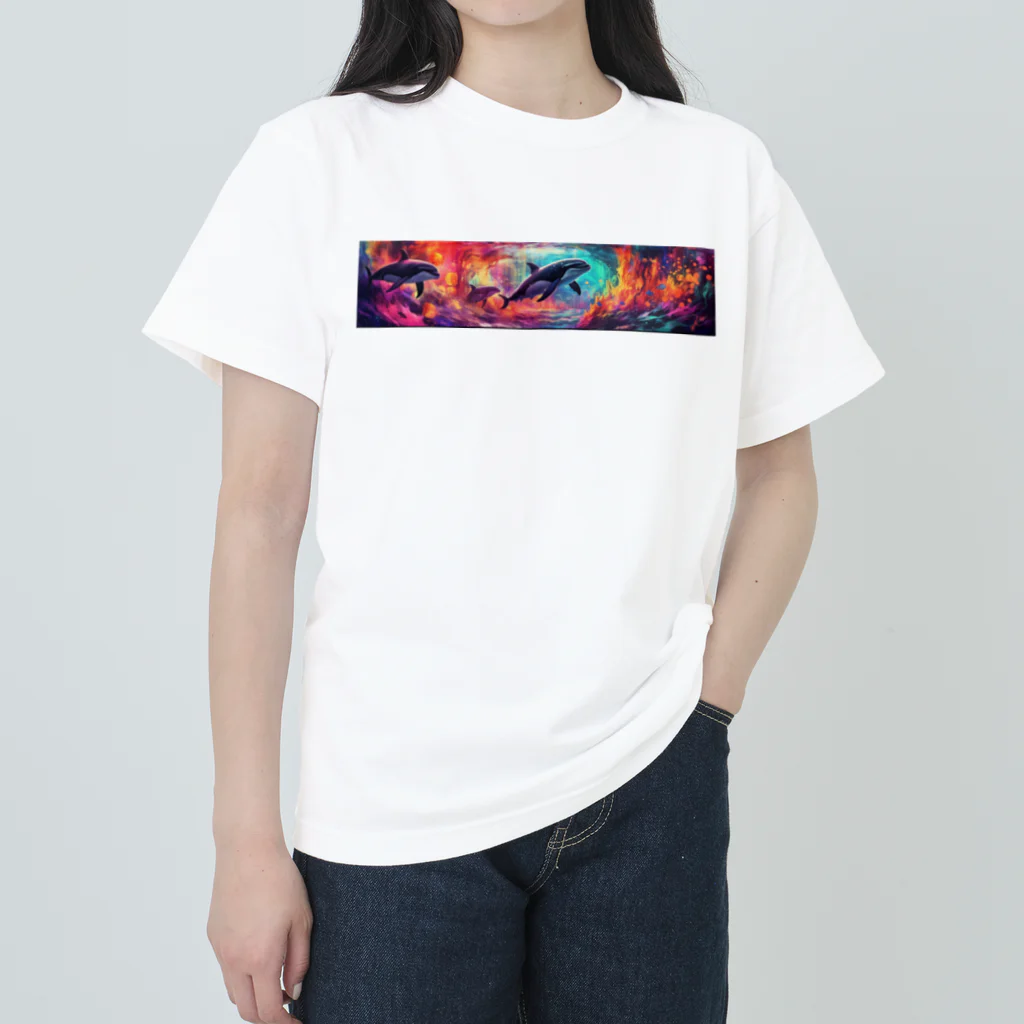 soeluの鮮やかな海・シャチ Heavyweight T-Shirt