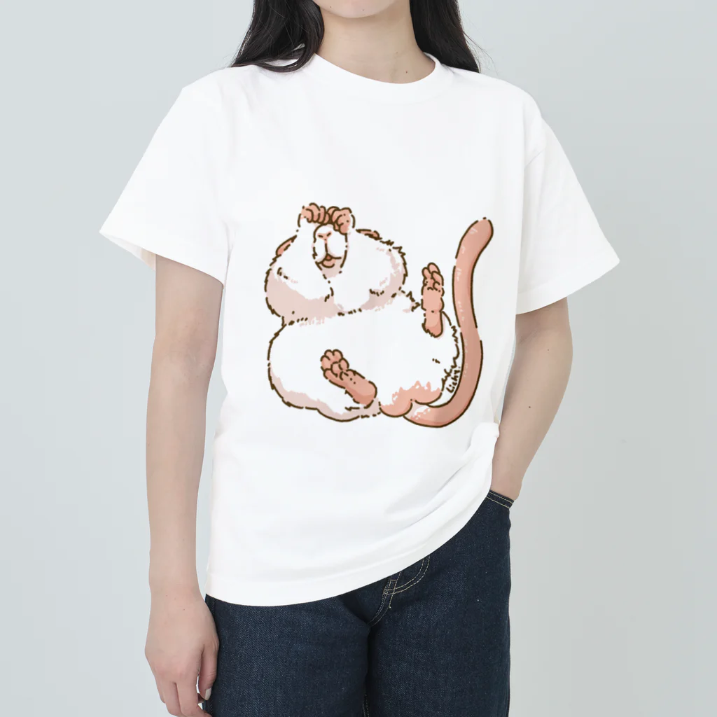 Lichtmuhleのあおむけラットちゃん01 ヘビーウェイトTシャツ