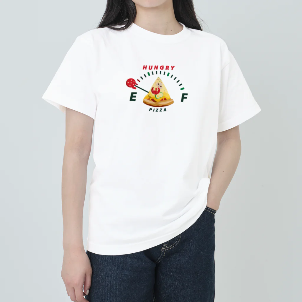 イラスト MONYAAT の腹ペコゲージ　ピザ　A*M Heavyweight T-Shirt