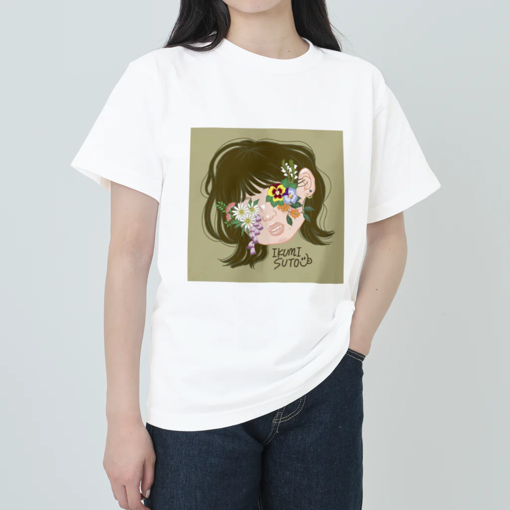 IKUMIの花 ヘビーウェイトTシャツ