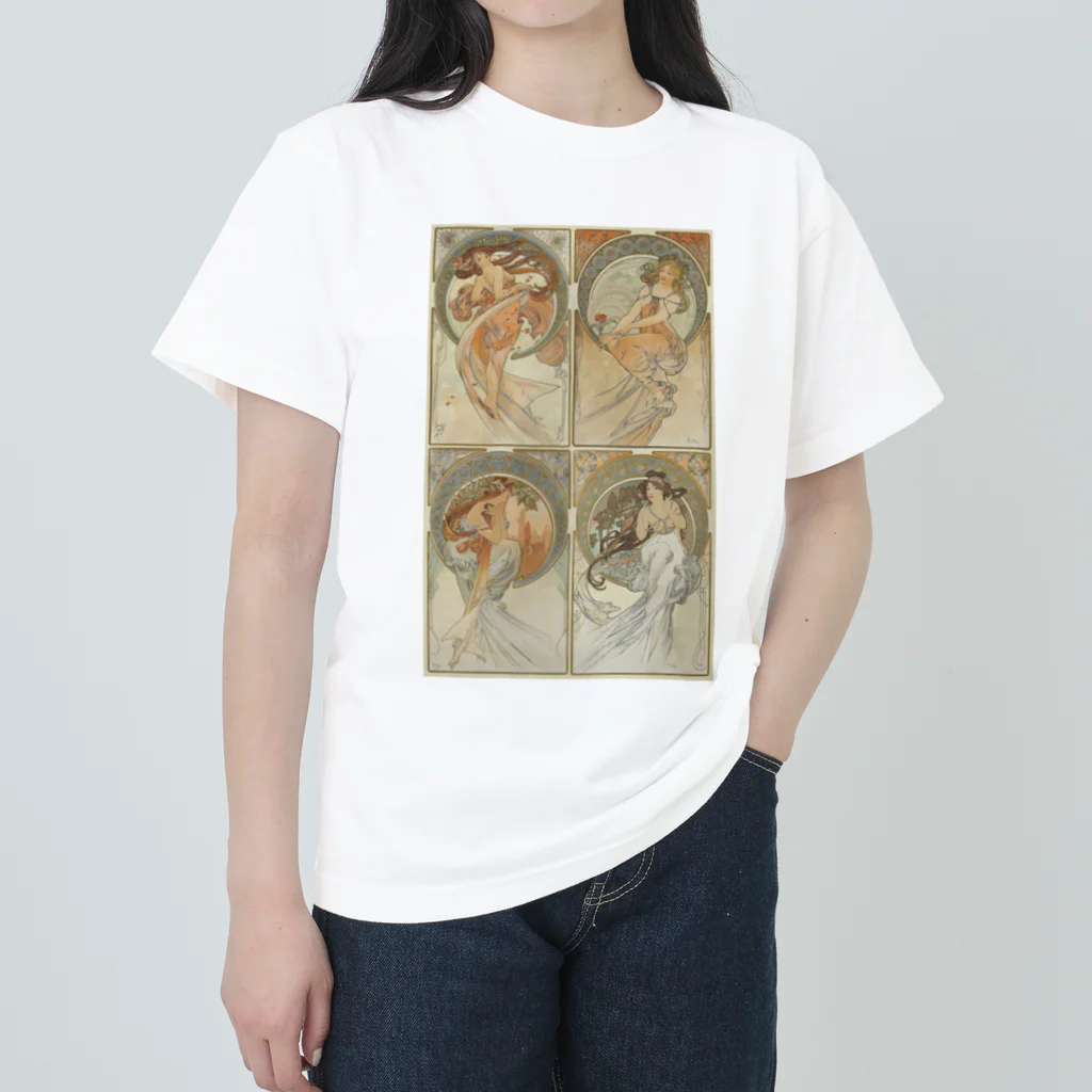 世界美術商店の四芸術 / The Four Arts ヘビーウェイトTシャツ