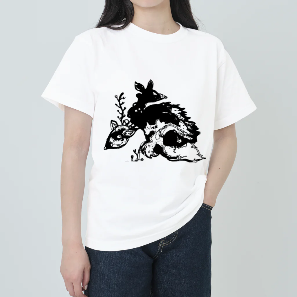 Torazoのキロク(亀鹿) ヘビーウェイトTシャツ